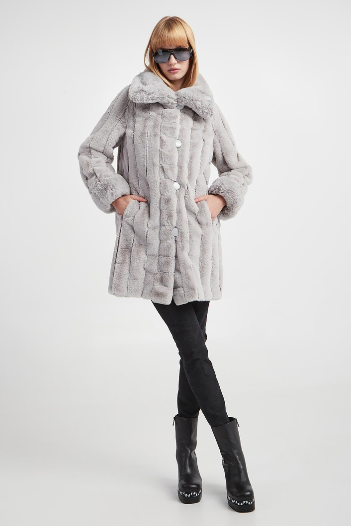 Płaszcz damski z futerkiem JOSEPH RIBKOFF