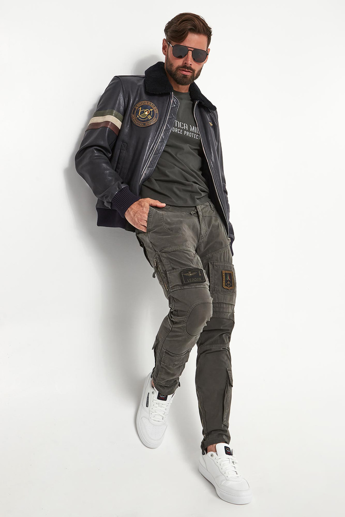 Kurtka męska skórzana pilotka AERONAUTICA MILIATRE