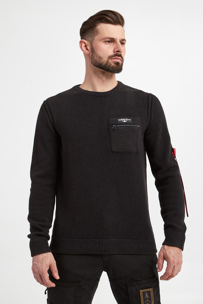 Sweter męski wełniany AERONAUTICA MILITARE