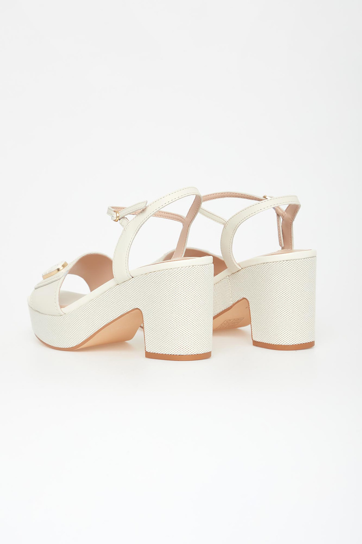 Sandały damskie skórzane na słupku LIU JO