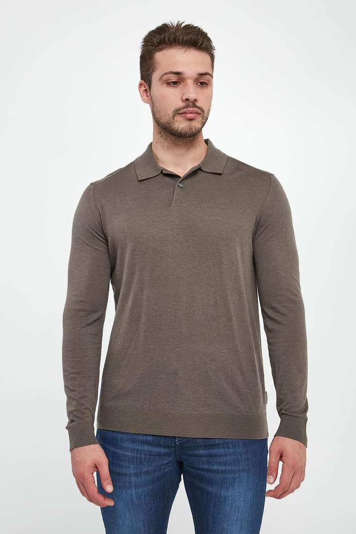 Sweter męski z kołnierzem polo ARMANI EXCHANGE