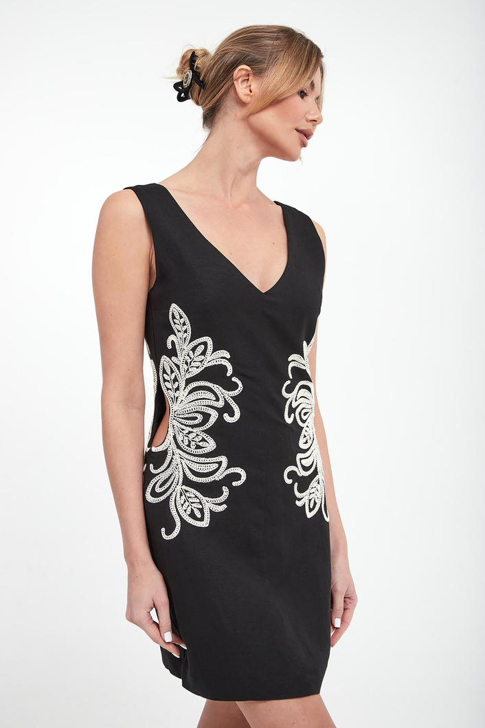 Sukienka lniana mini TWINSET U&B