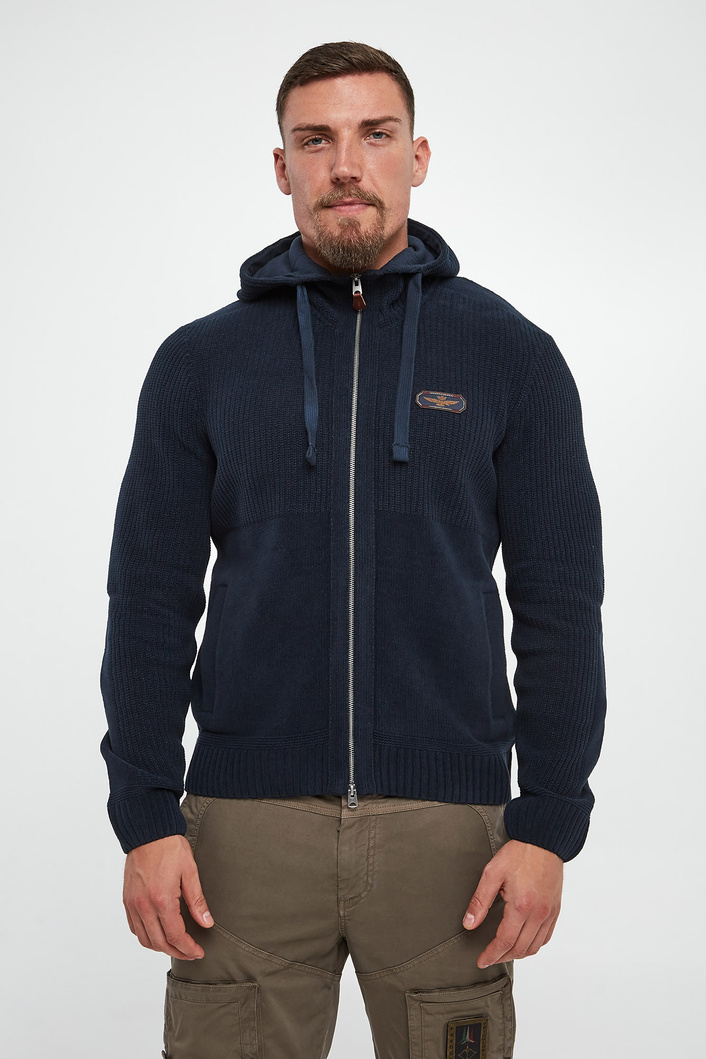 Sweter męski z kapturem AERONAUTICA MILITARE