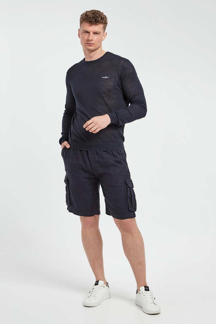 Sweter męski lniany AERONAUTICA MILITARE