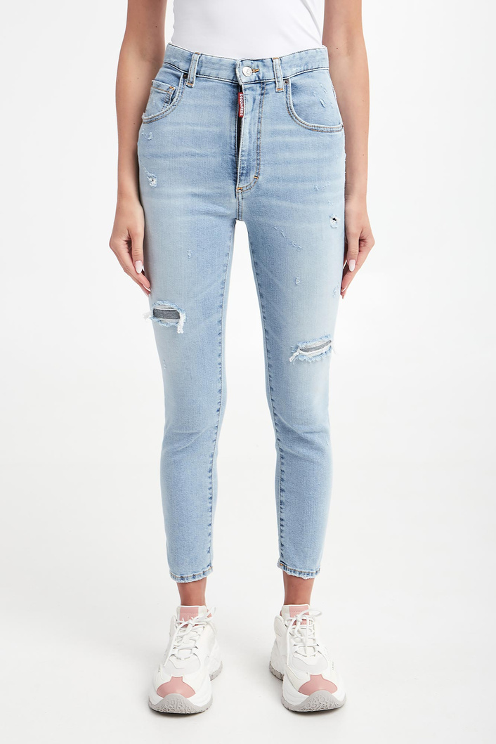 Jeansy damskie High Waist Cropped Twiggy DSQUARED2