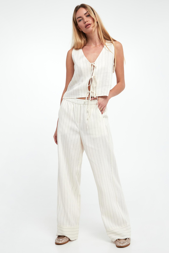 Spodnie damskie lniane Coccio MARELLA SPORT