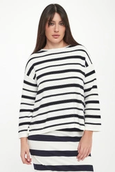 Sweter damski w paski Locusta MM