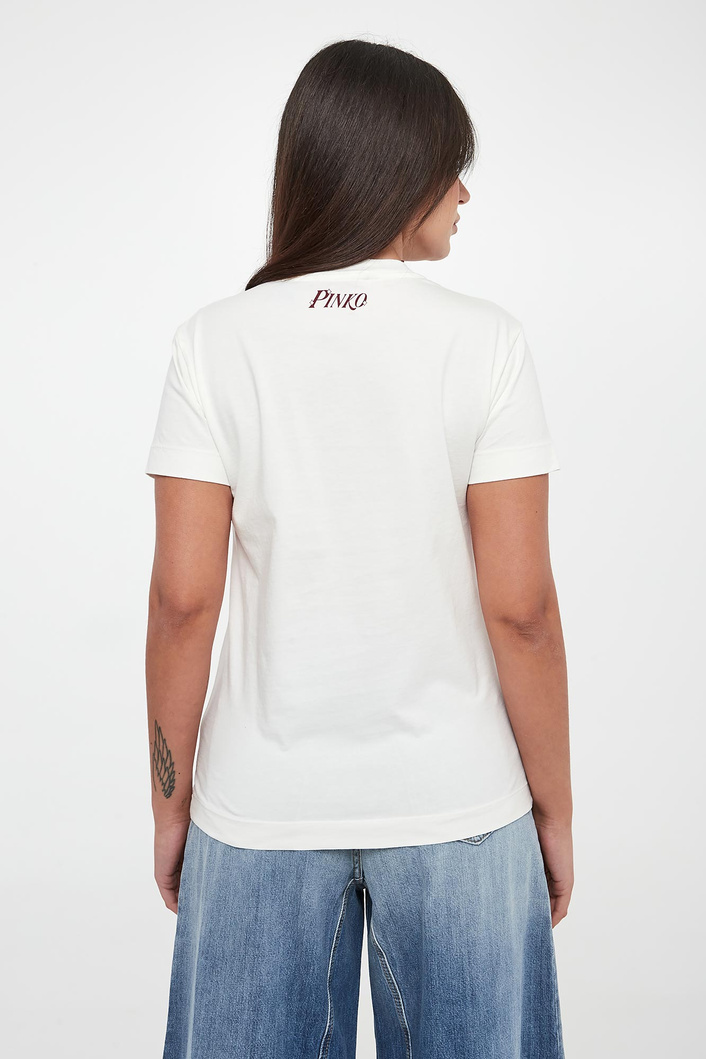 T-shirt damski z grafiką Trapani PINKO