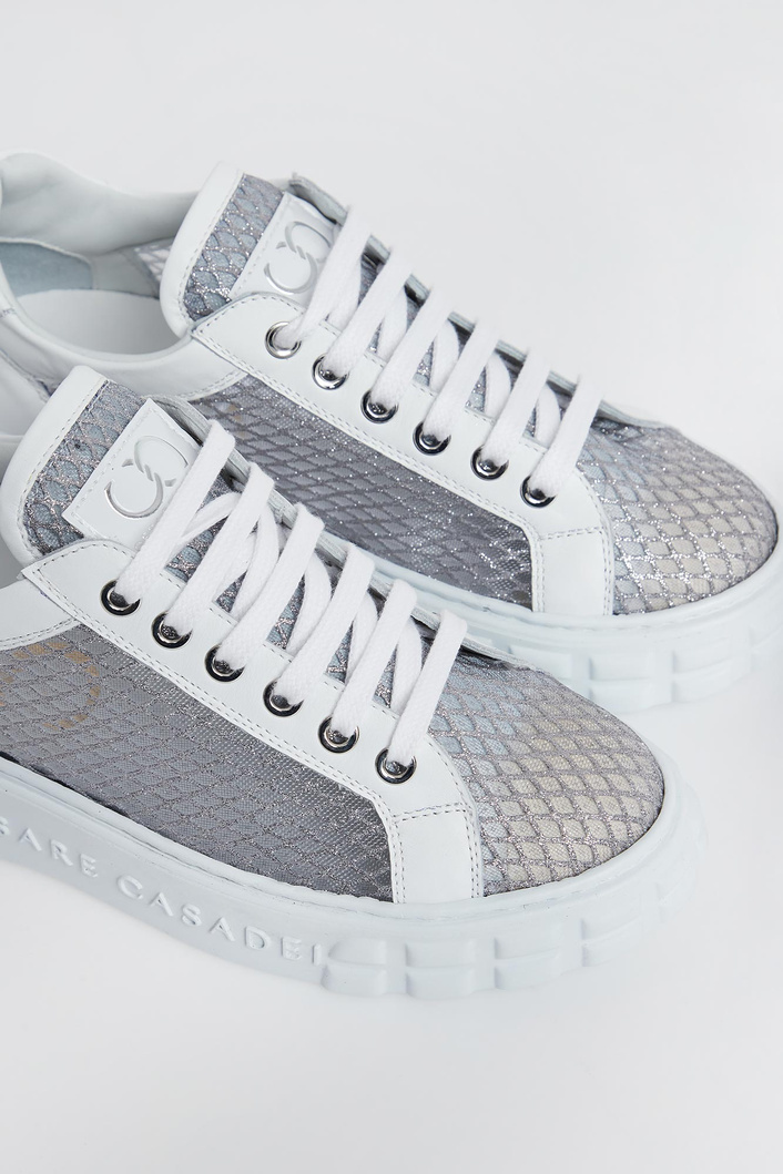 Sneakersy damskie skórzane CESARE CASADEI