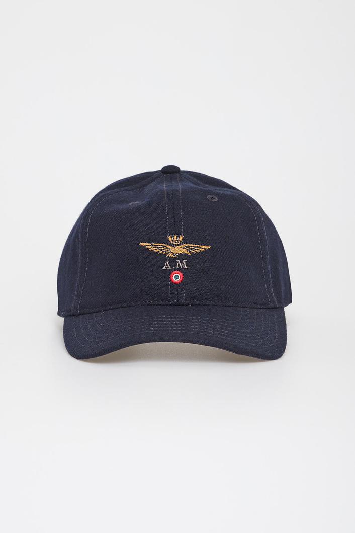 Czapka męska wełniana z daszkiem AERONAUTICA MILITARE