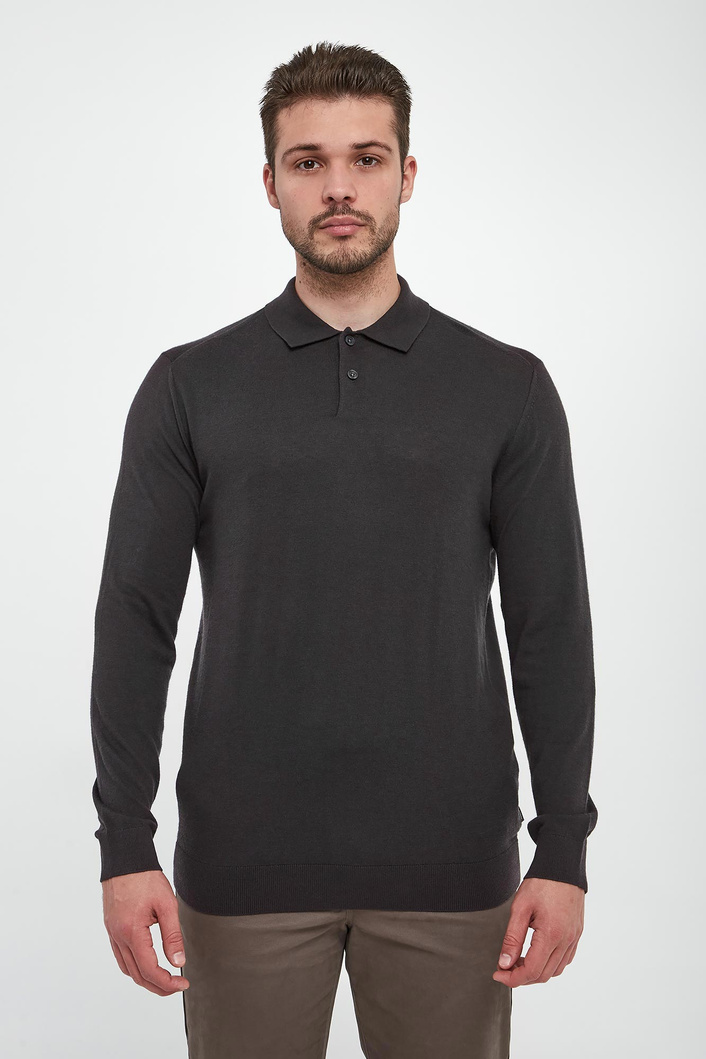 Sweter męski z kołnierzem polo ARMANI EXCHANGE
