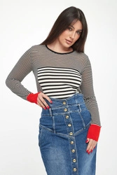 Sweter damski w paski ELISABETTA FRANCHI