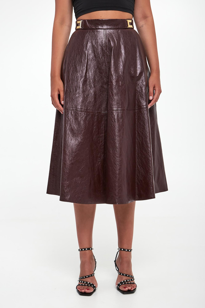 Spódnica midi z ekoskóry ELISABETTA FRANCHI