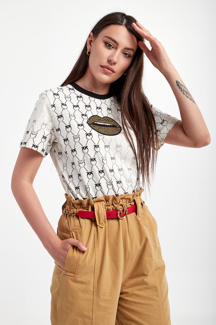 Pasek skórzany z łańcuchem PINKO