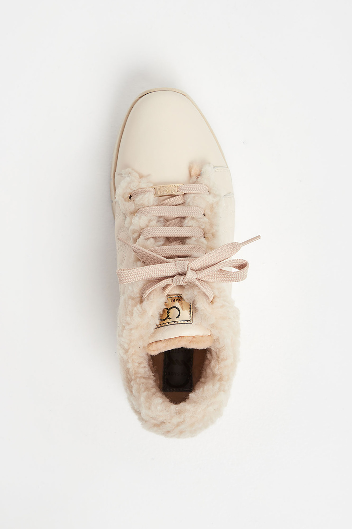 Sneakersy skórzane CESARE CASADEI