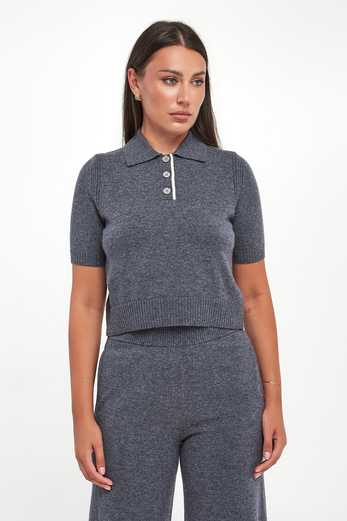 Sweter polo damski wełniany Gorgona PINKO