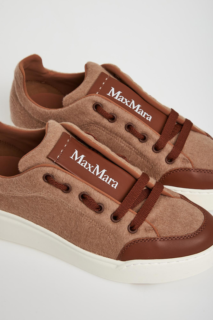 Sneakersy damskie z hydrofobowego kaszmiru Maxiws MAX MARA ACCESSORI