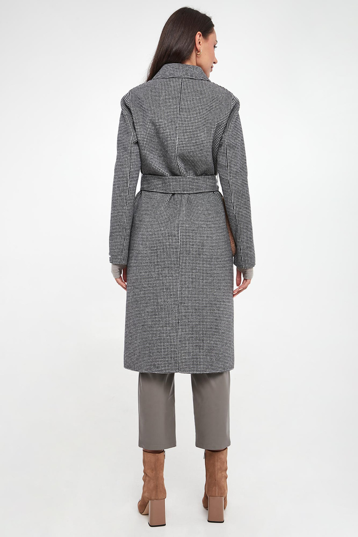 Płaszcz damski wełniany w pepitkę Terzo MARELLA