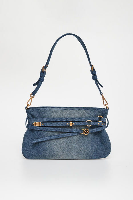 Torebka jeansowa Belt Bag PINKO