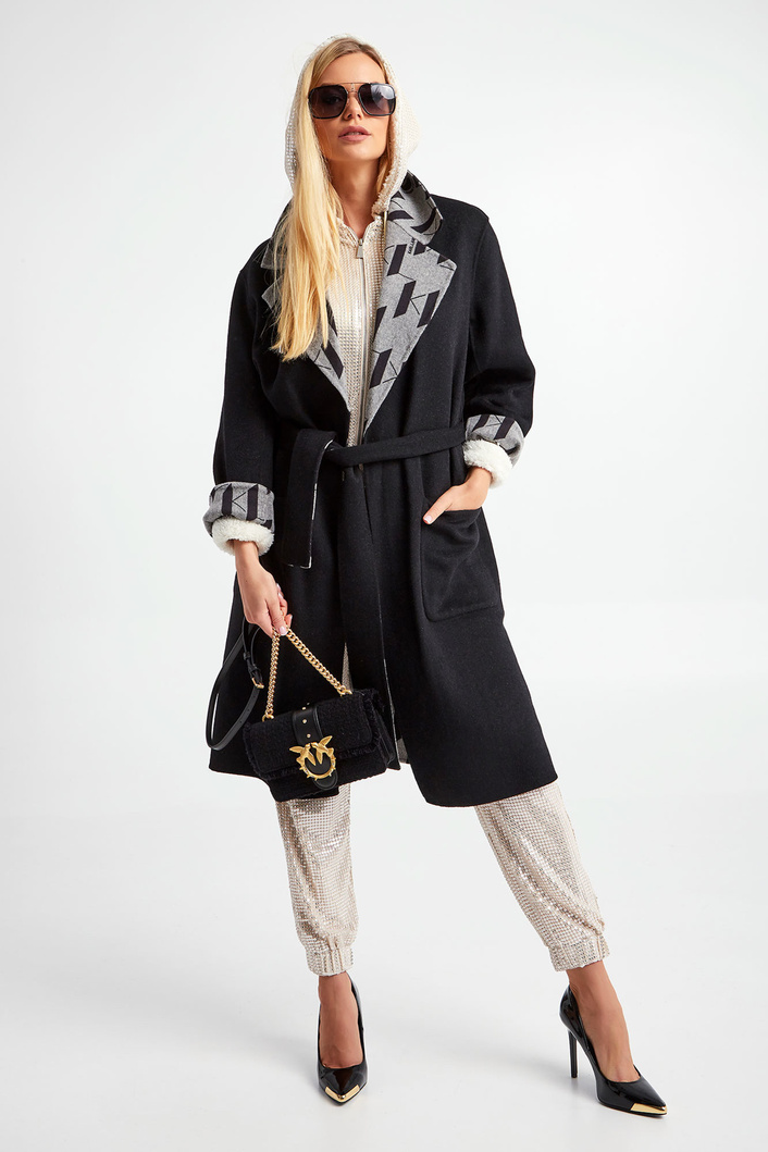 Płaszcz wełniany KARL LAGERFELD