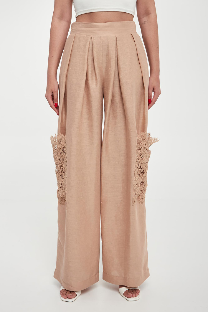 Spodnie damskie lniane ERMANNO SCERVINO LIFE