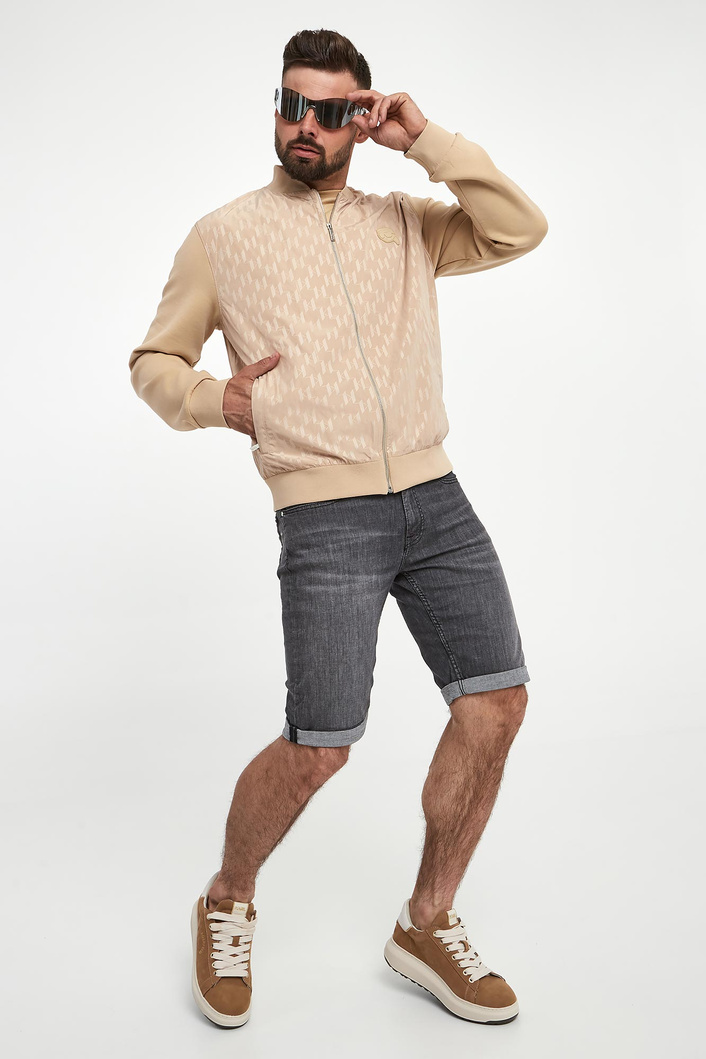 Kurtka męska bomberka z logo KARL LAGERFELD