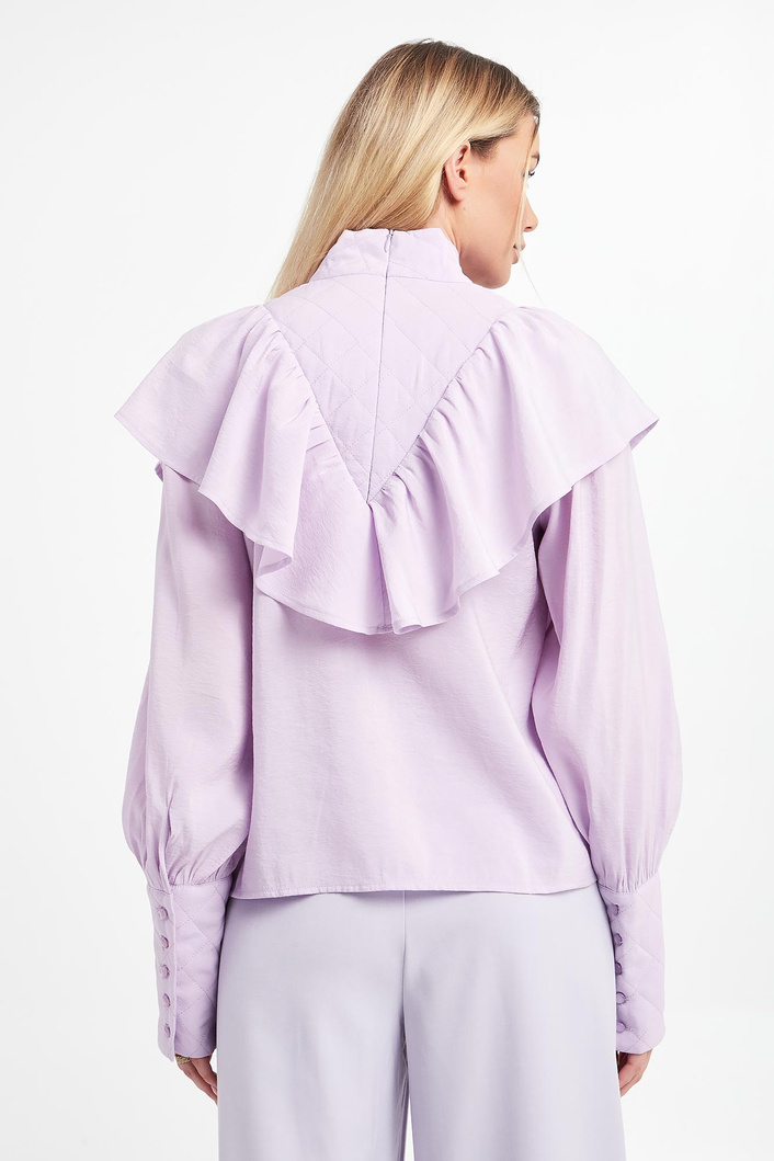 Bluzka damska z falbaną GESTUZ