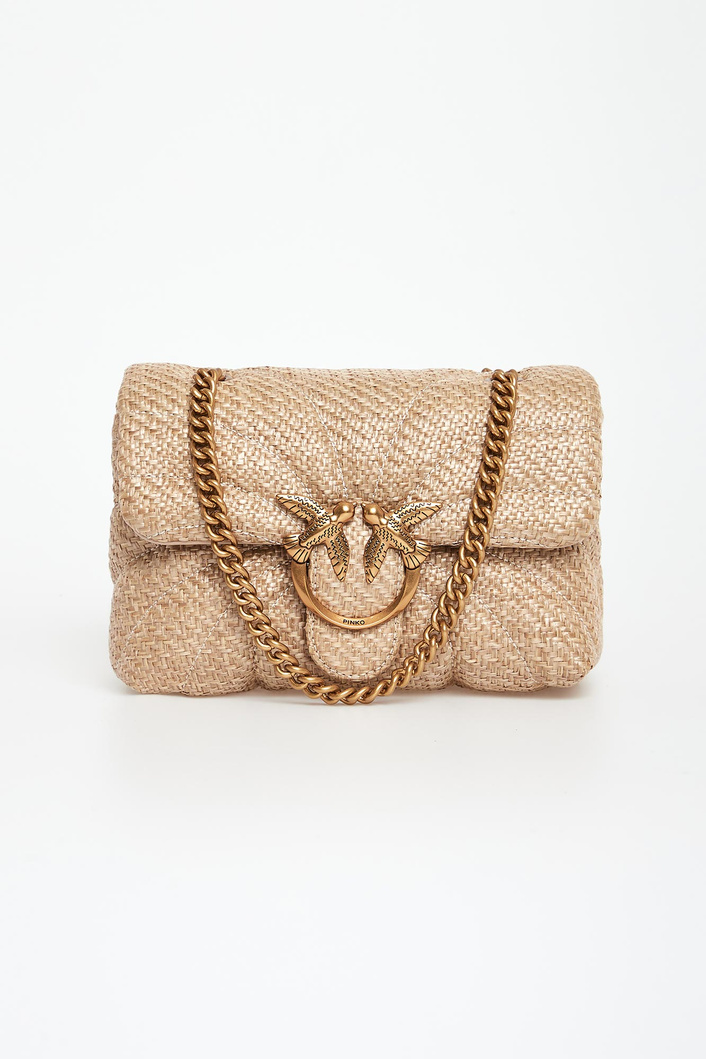 Torebka damska z rafii Love Bag Puff PINKO