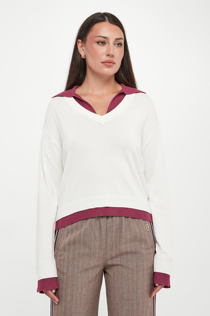 Sweter damski z kołnierzem LIU JO