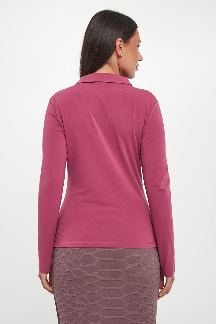 Longsleeve damski z kołnierzykiem LIU JO