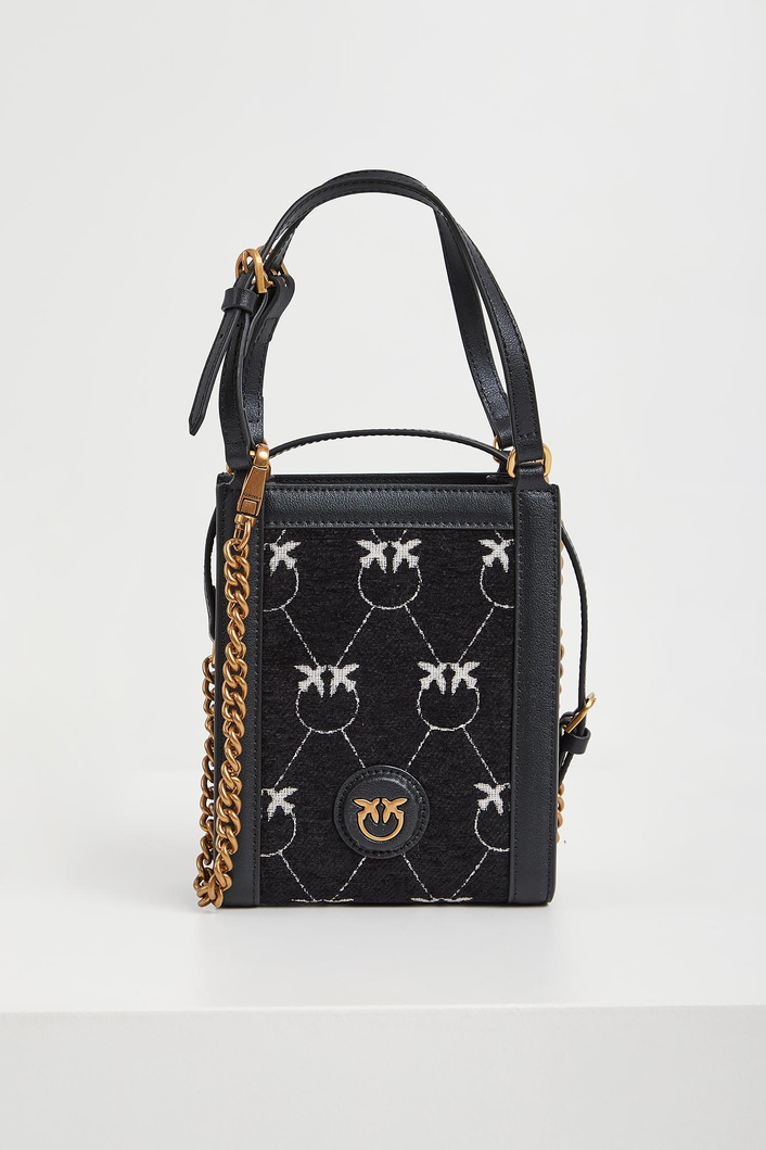 Torebka damska Box Micro Vertical Shopper Jacquard PINKO