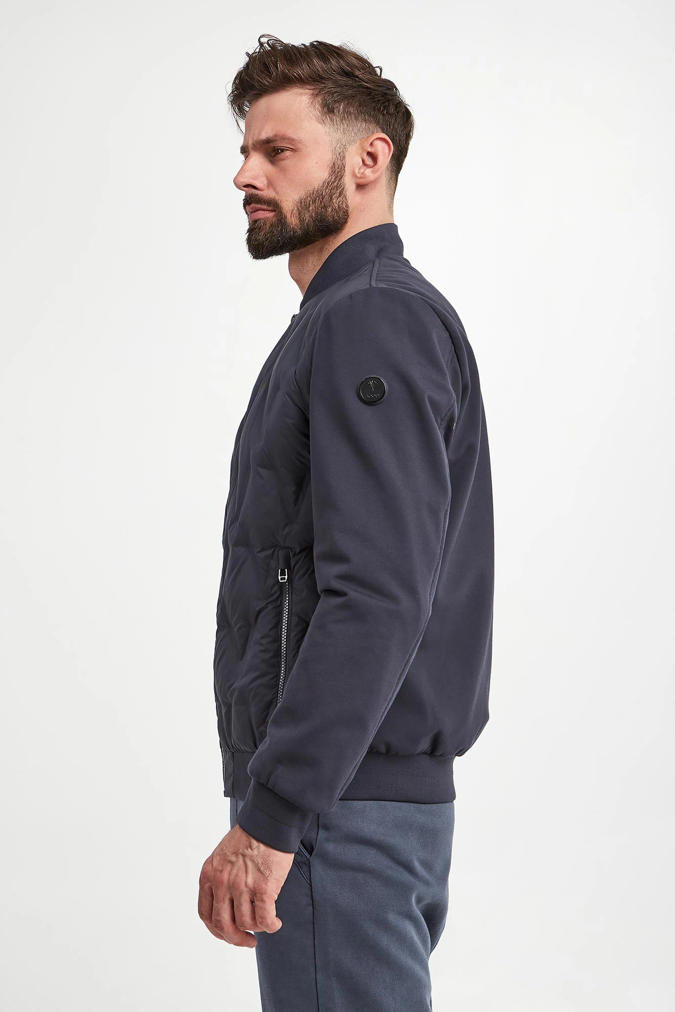 Kurtka męska pikowana bomberka Pery JOOP! Granatowy Regular