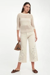 Jeansy damskie ażurowe JOSEPH RIBKOFF JEANS