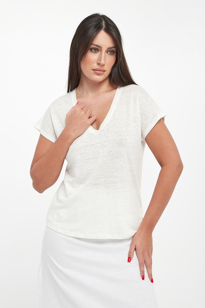 T-shirt damski lniany Arendal ECOALF