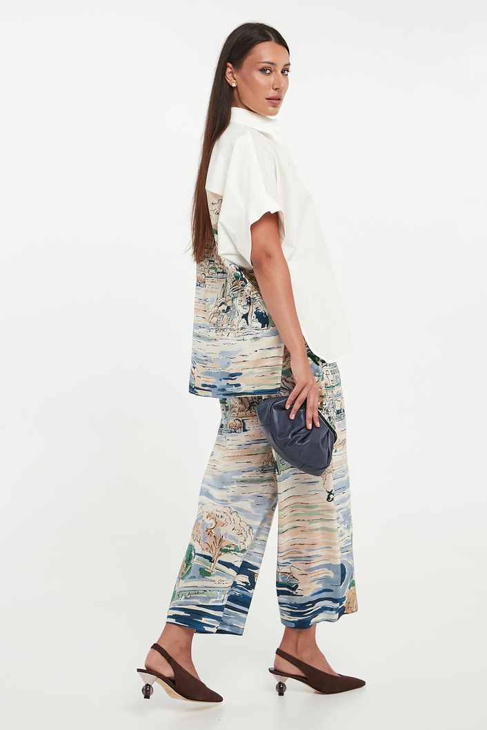 Spodnie damskie jedwabne Curva WEEKEND MAX MARA