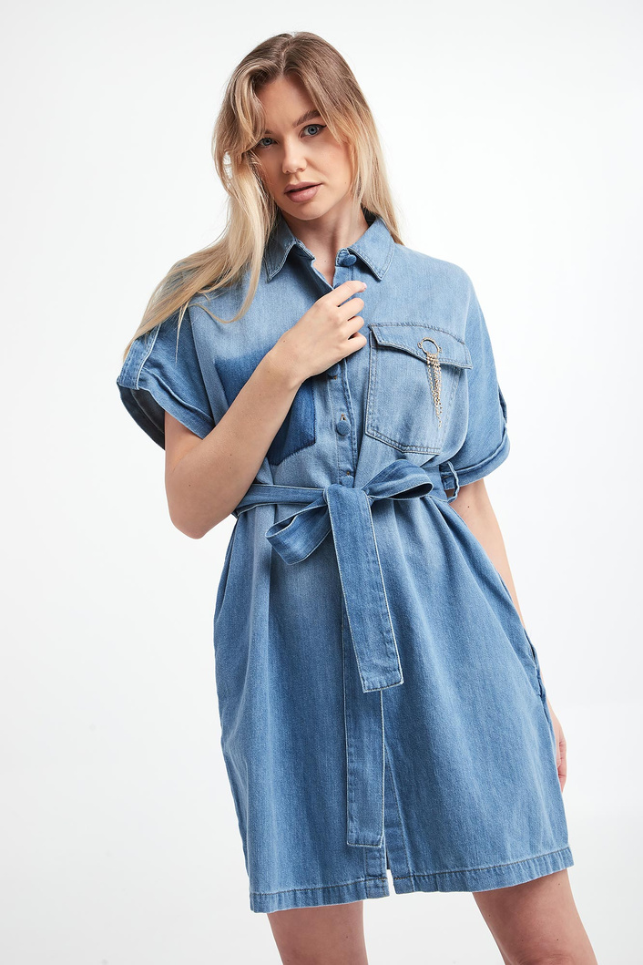 Sukienka jeansowa koszulowa LIU JO