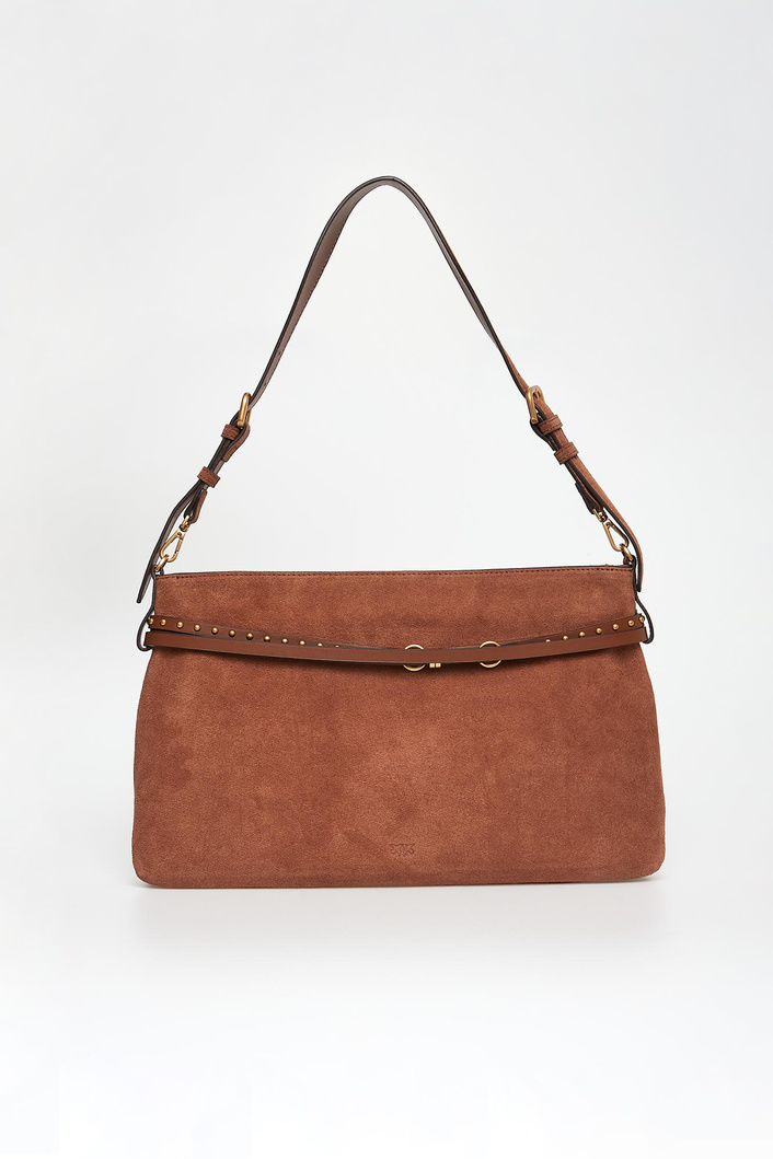 Torebka zamszowa Belt Bag Big PINKO