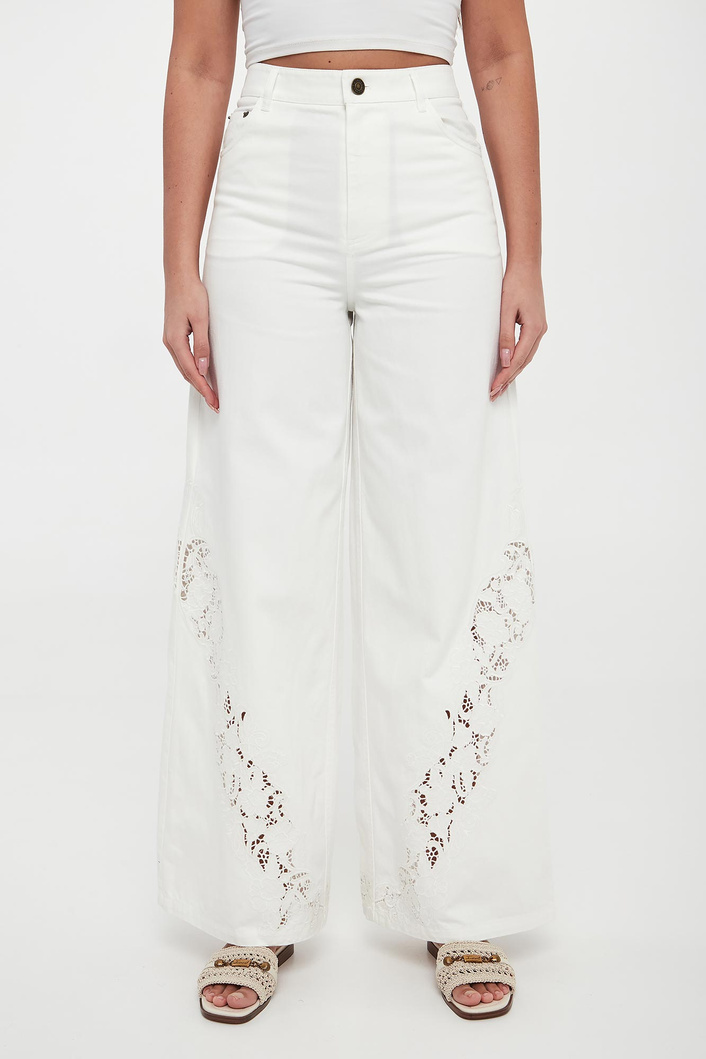 Jeansy damskie z haftem TWINSET