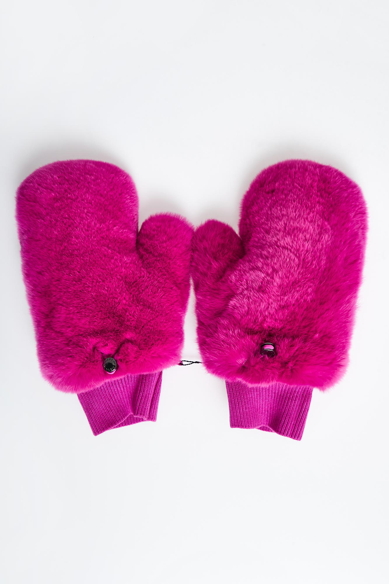 Rękawiczki damskie futrzane DIEGO M Różowy
