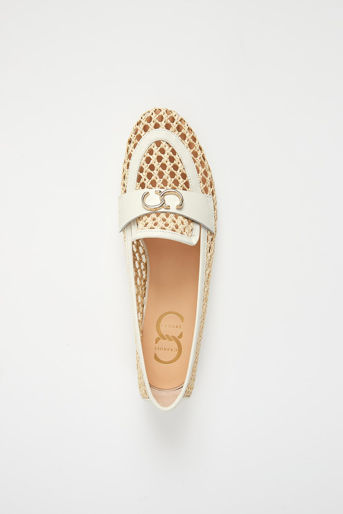 Baleriny damskie plecione CESARE CASADEI