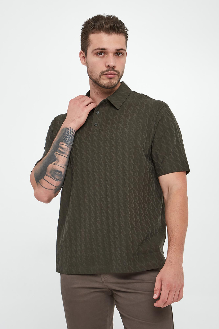 Polo męskie w monogram ARMANI EXCHANGE