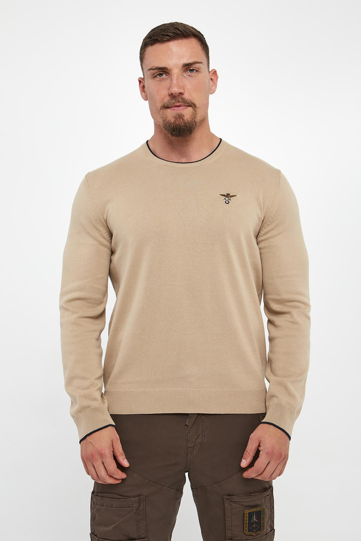 Sweter męski z logo AEROANUTICA MILITARE