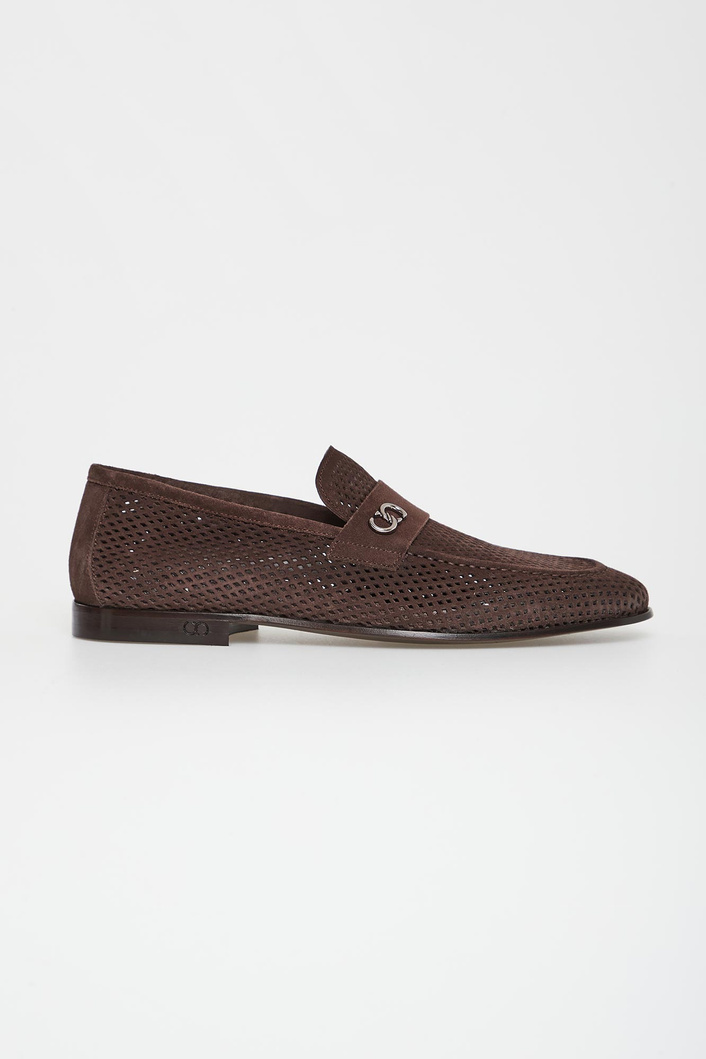 Loafersy męskie zamszowe CESARE CASADEI