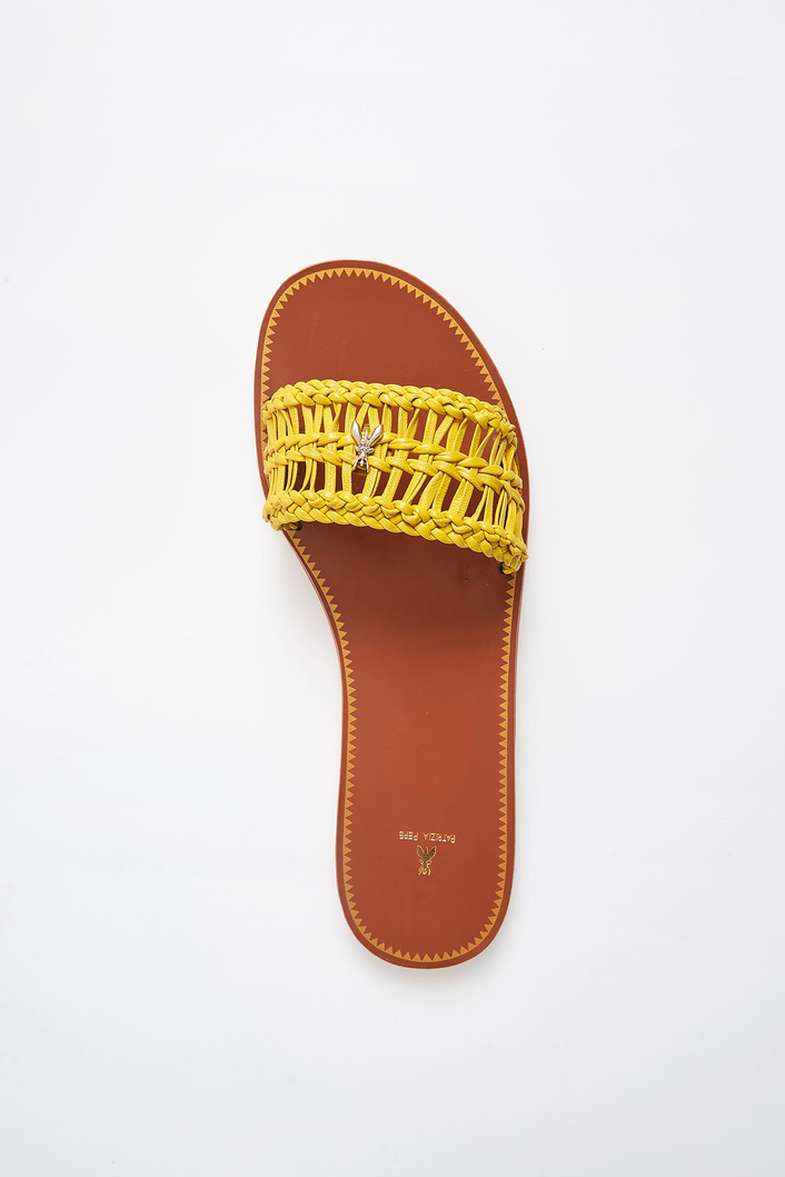 Klapki damskie skórzane PATRIZIA PEPE