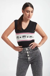 Top damski dzianinowy CHIARA FERRAGNI