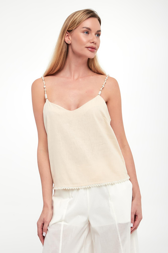 Top damski lniany TWINSET U&B
