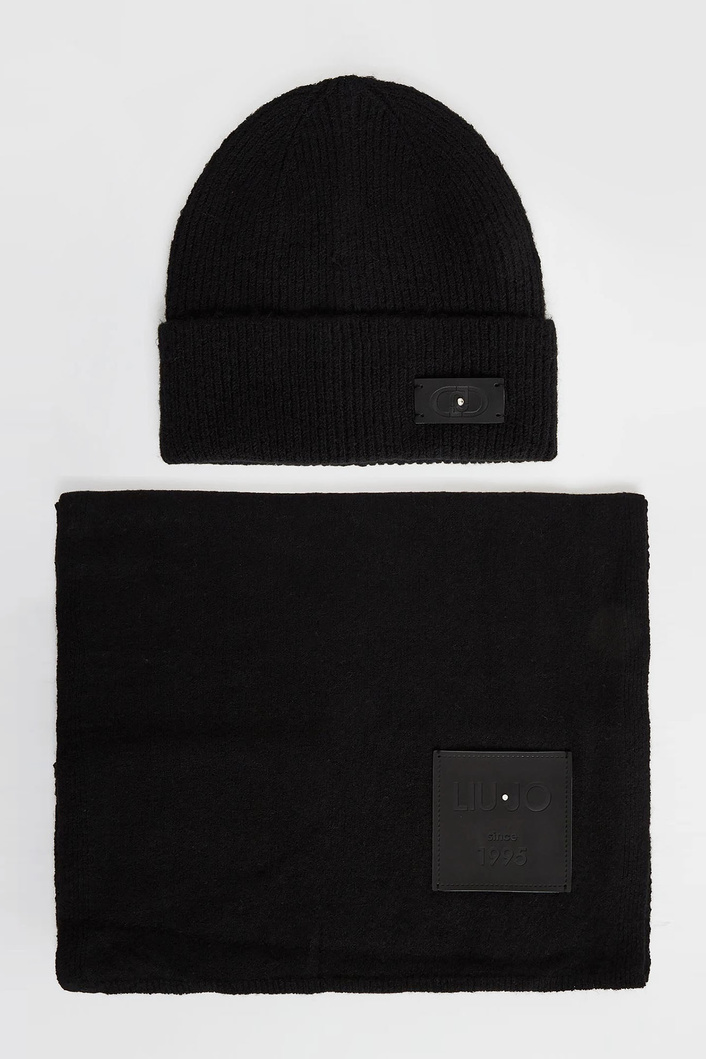 Komplet damski szal + czapka z wełną LIU JO