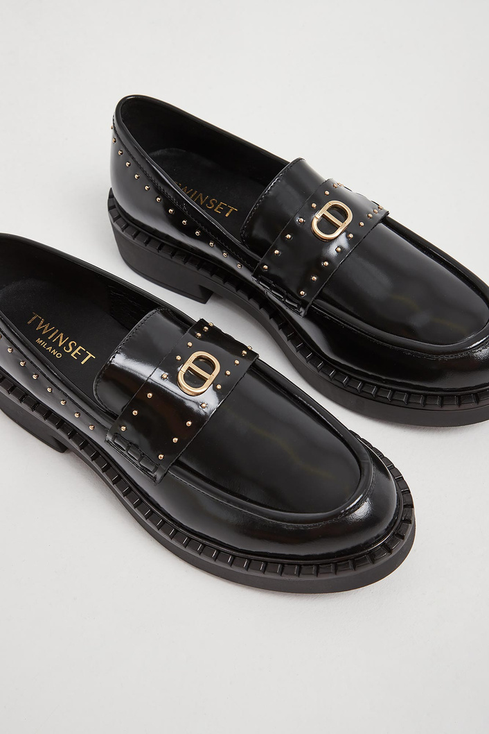 Mokasyny damskie skórzane TWINSET