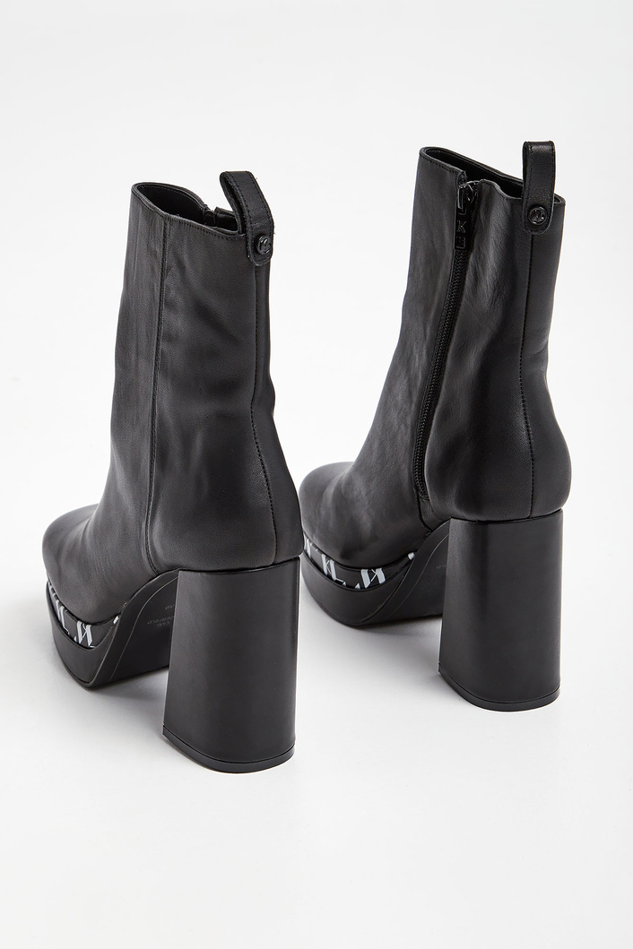 Botki skórzane KARL LAGERFELD