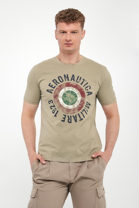  T-shirt męski z grafiką AERONAUTICA MILITARE